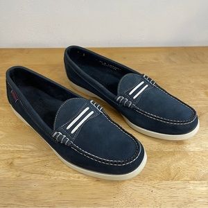 Sebago Docksides Men's Navy Blue and White Boat Shoes Loafers Size 11N